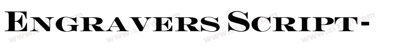 Engravers Script字体转换
